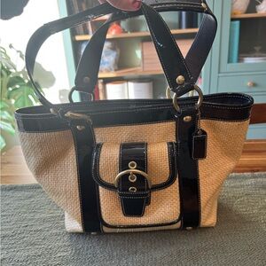 Coach Legacy Straw Tote